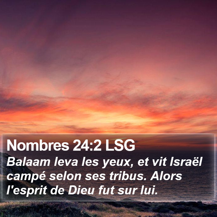 Nombres 24:2 LSG Bible Study