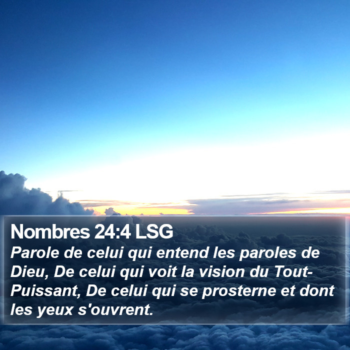 Nombres 24:4 LSG Bible Study