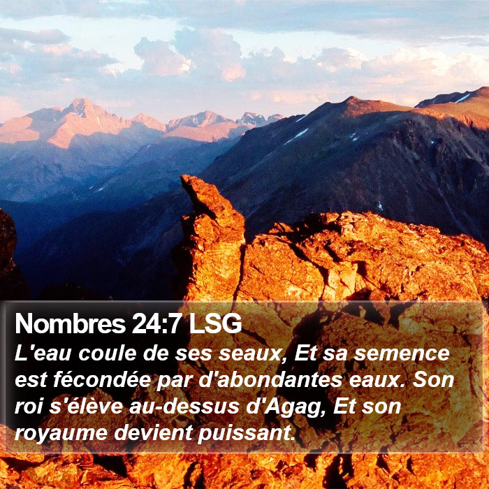 Nombres 24:7 LSG Bible Study