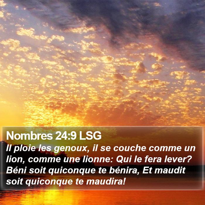 Nombres 24:9 LSG Bible Study