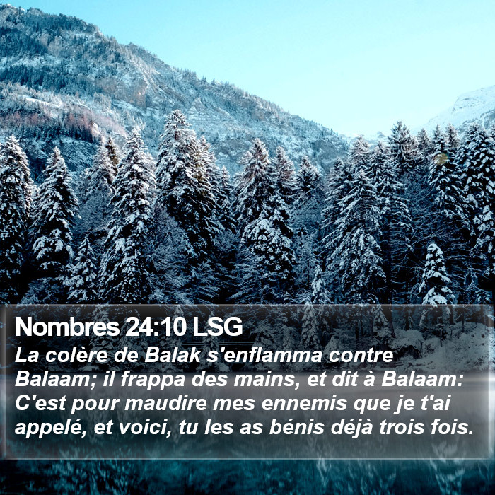Nombres 24:10 LSG Bible Study
