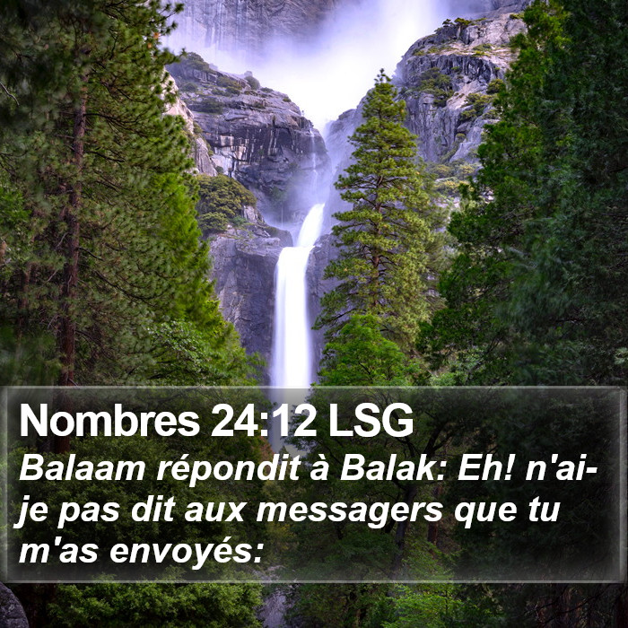Nombres 24:12 LSG Bible Study