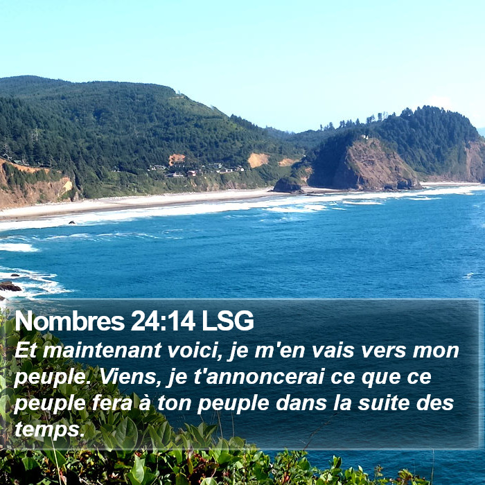 Nombres 24:14 LSG Bible Study