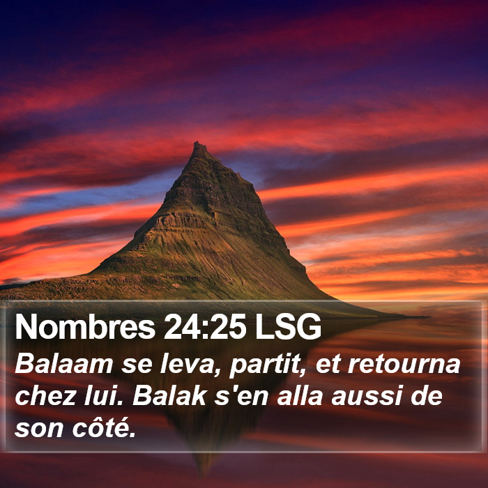 Nombres 24:25 LSG Bible Study