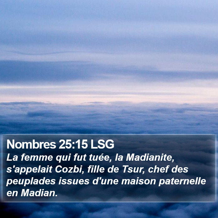 Nombres 25:15 LSG Bible Study