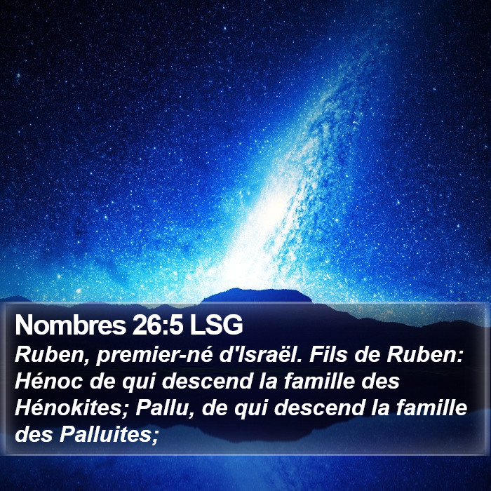 Nombres 26:5 LSG Bible Study
