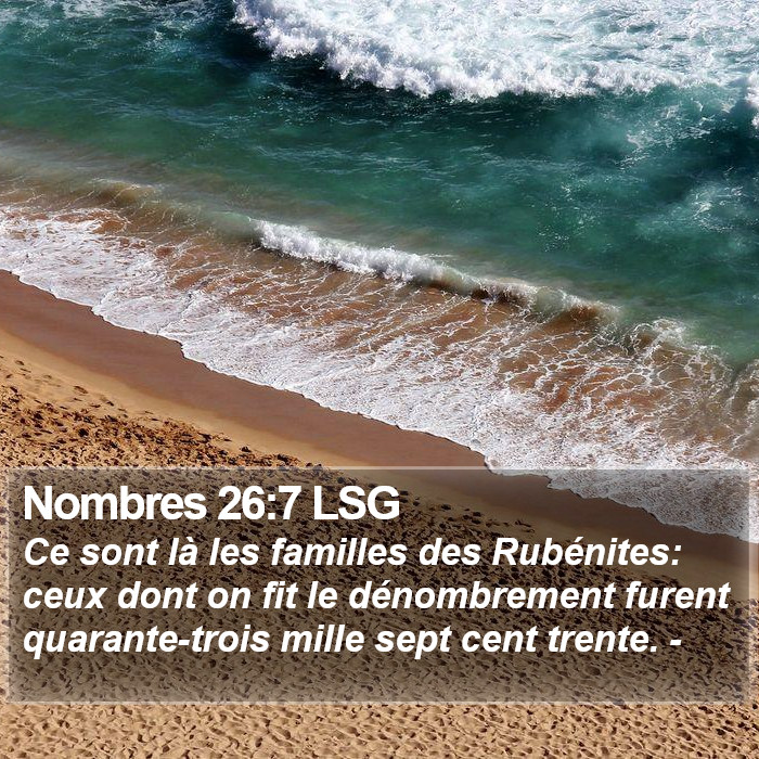 Nombres 26:7 LSG Bible Study