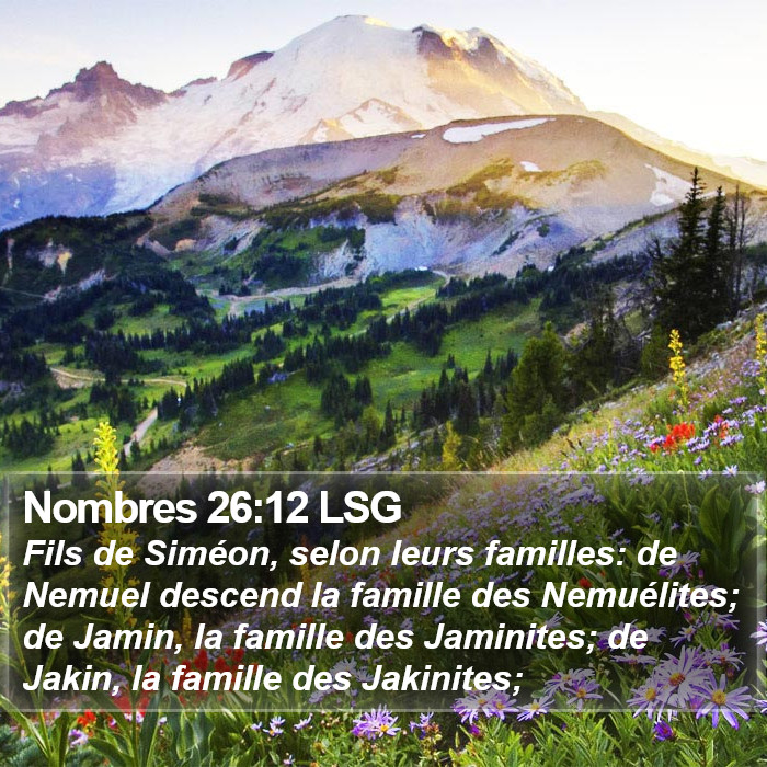 Nombres 26:12 LSG Bible Study