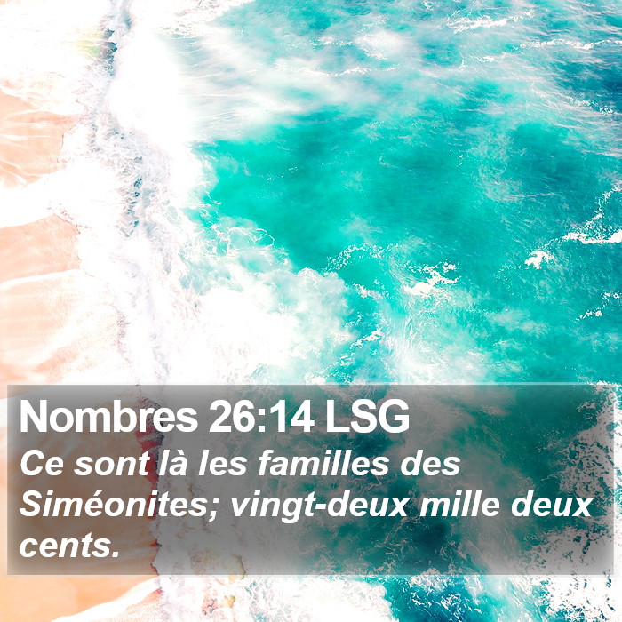 Nombres 26:14 LSG Bible Study