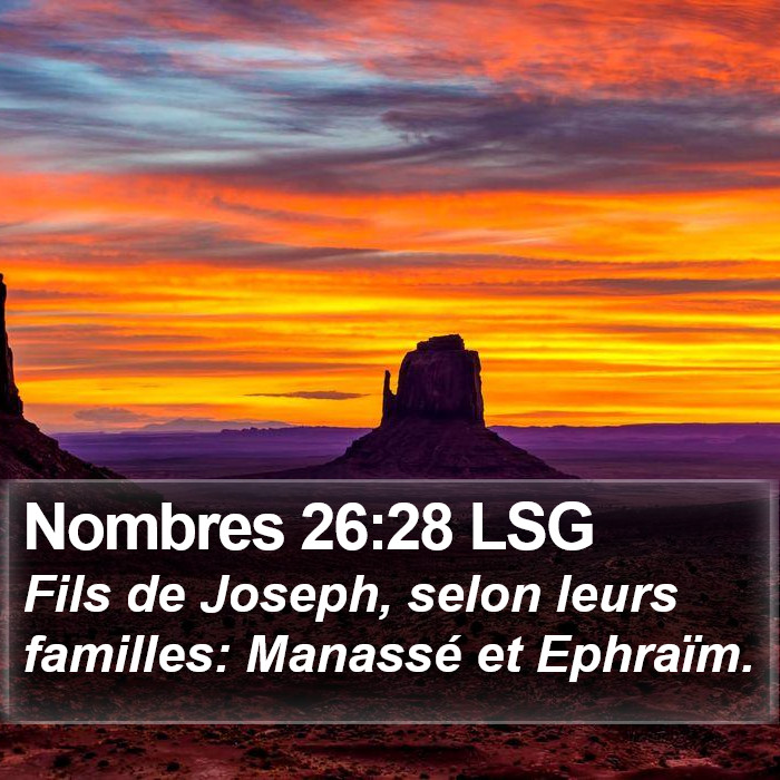 Nombres 26:28 LSG Bible Study