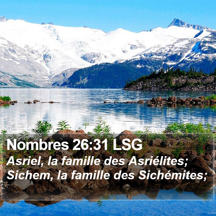 Nombres 26:31 LSG Bible Study