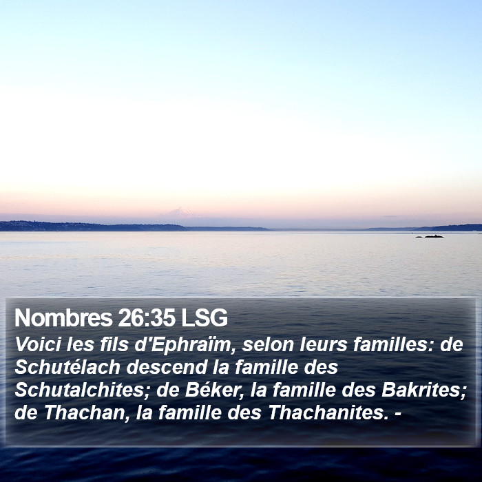 Nombres 26:35 LSG Bible Study