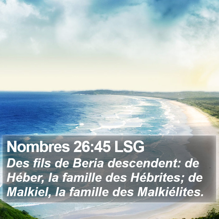 Nombres 26:45 LSG Bible Study