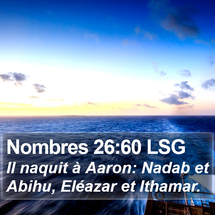 Nombres 26:60 LSG Bible Study