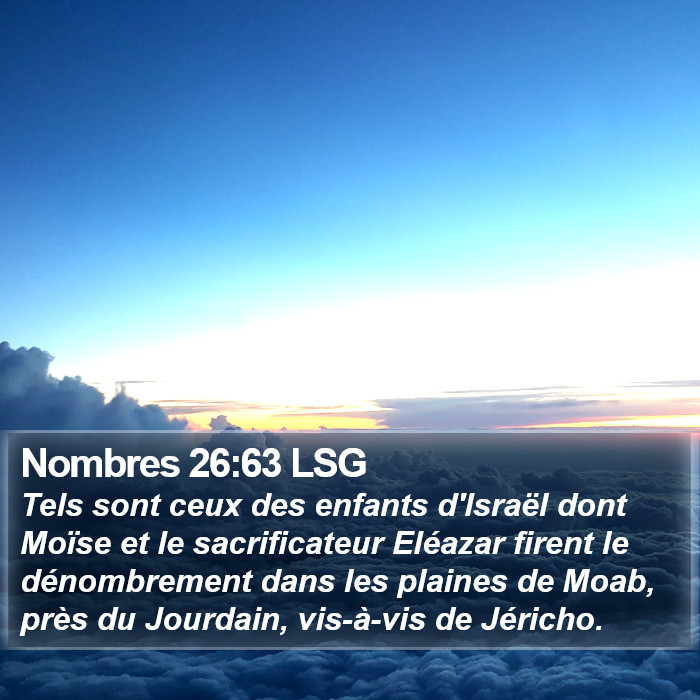 Nombres 26:63 LSG Bible Study