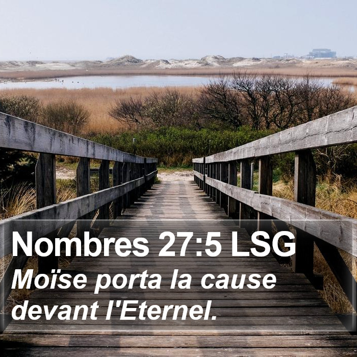 Nombres 27:5 LSG Bible Study
