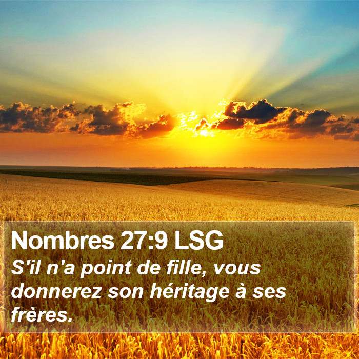 Nombres 27:9 LSG Bible Study