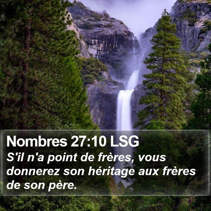 Nombres 27:10 LSG Bible Study