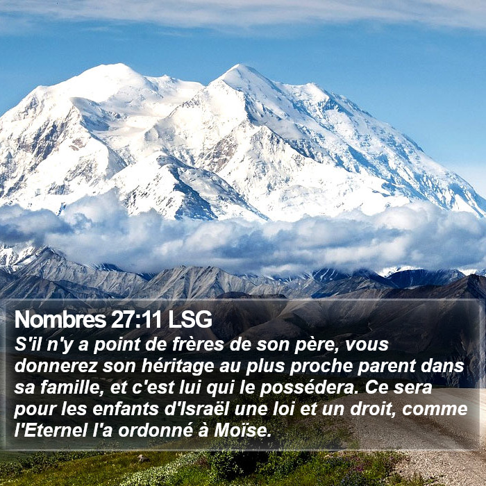 Nombres 27:11 LSG Bible Study