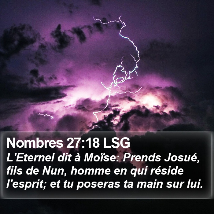 Nombres 27:18 LSG Bible Study