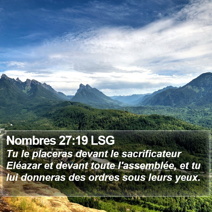 Nombres 27:19 LSG Bible Study