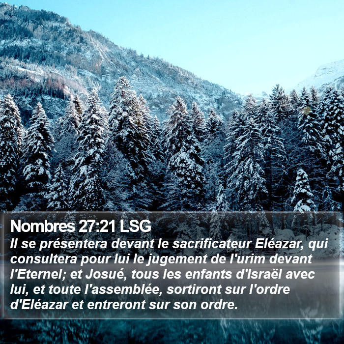 Nombres 27:21 LSG Bible Study