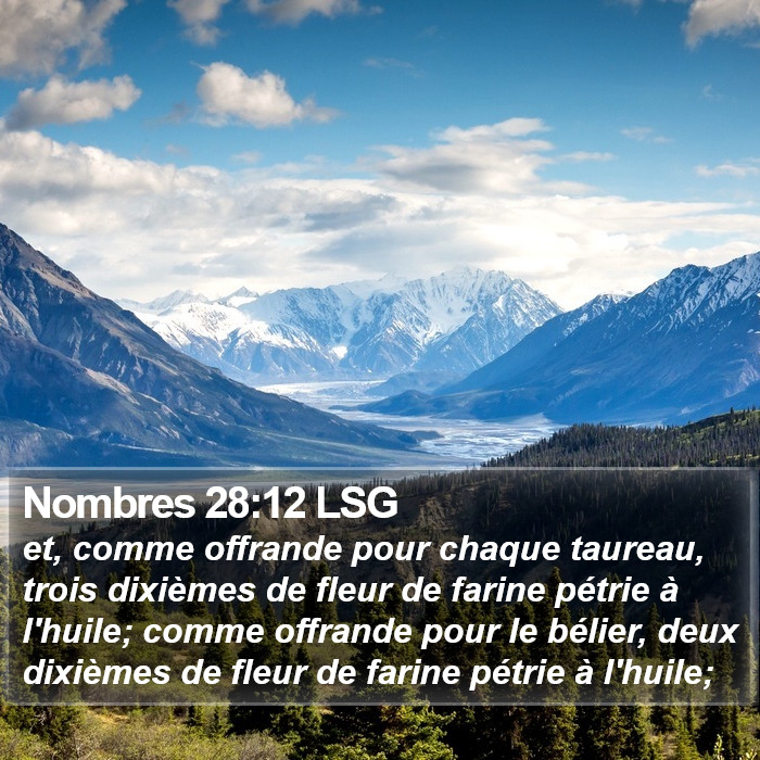 Nombres 28:12 LSG Bible Study