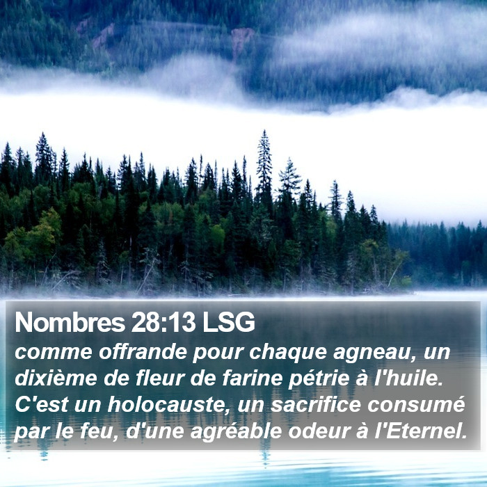 Nombres 28:13 LSG Bible Study