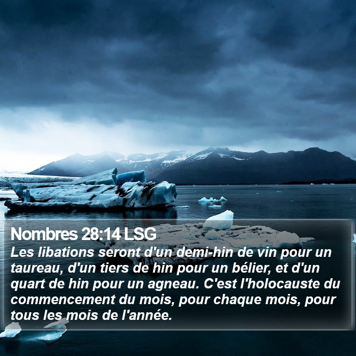 Nombres 28:14 LSG Bible Study