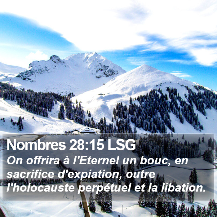 Nombres 28:15 LSG Bible Study