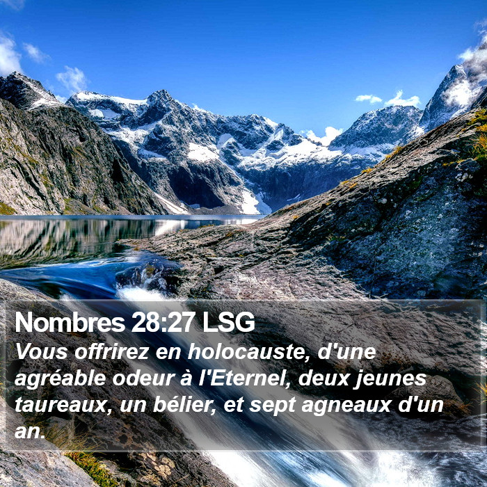 Nombres 28:27 LSG Bible Study
