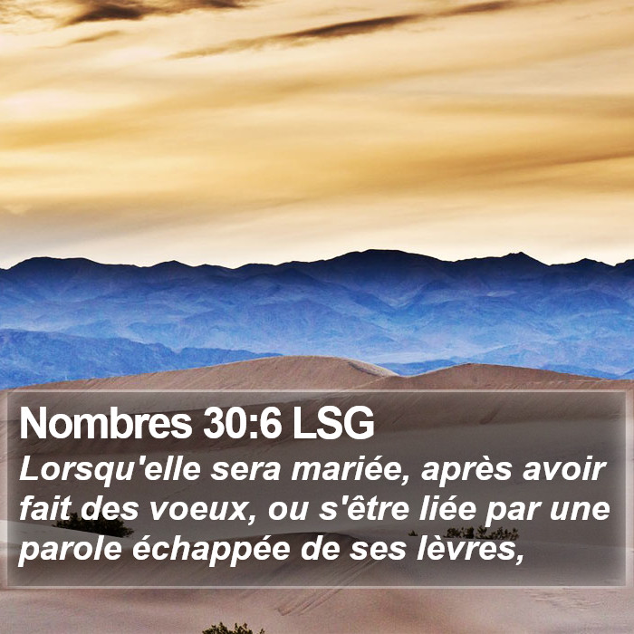 Nombres 30:6 LSG Bible Study