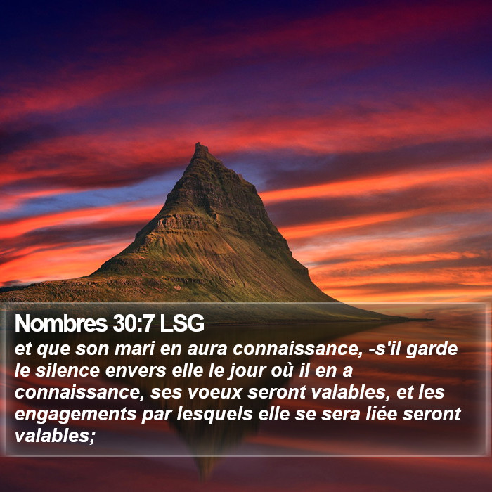 Nombres 30:7 LSG Bible Study