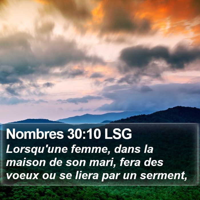 Nombres 30:10 LSG Bible Study