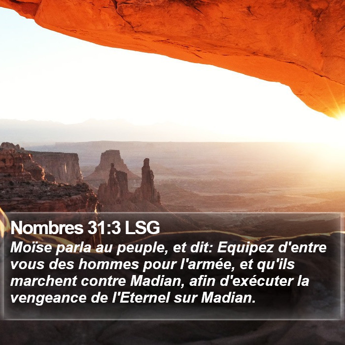 Nombres 31:3 LSG Bible Study