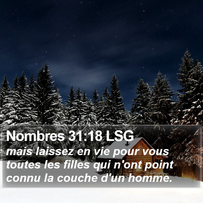 Nombres 31:18 LSG Bible Study