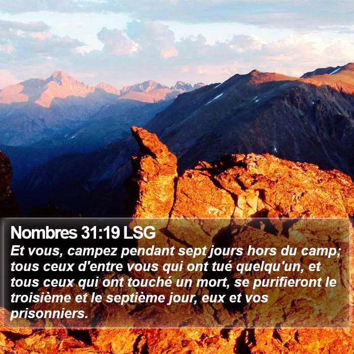 Nombres 31:19 LSG Bible Study