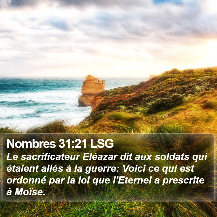 Nombres 31:21 LSG Bible Study