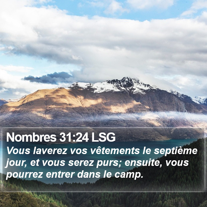 Nombres 31:24 LSG Bible Study