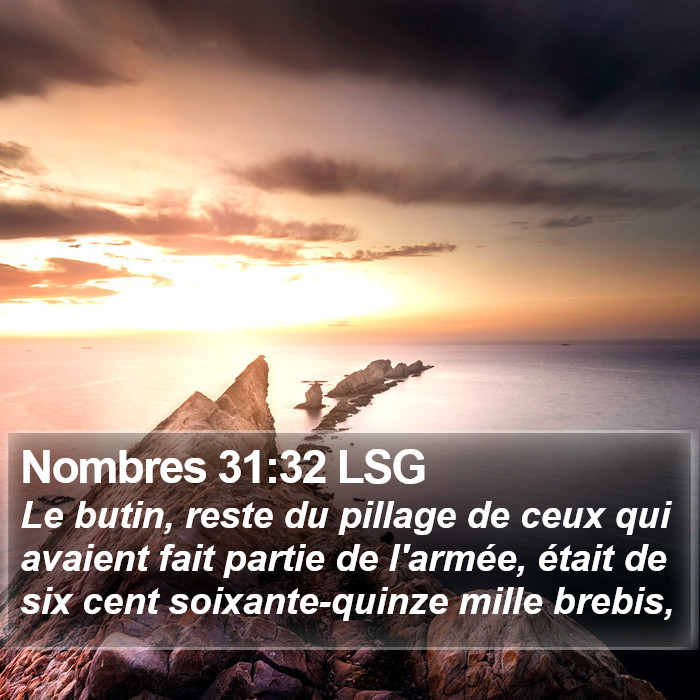 Nombres 31:32 LSG Bible Study