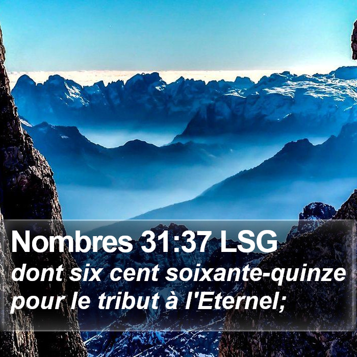 Nombres 31:37 LSG Bible Study