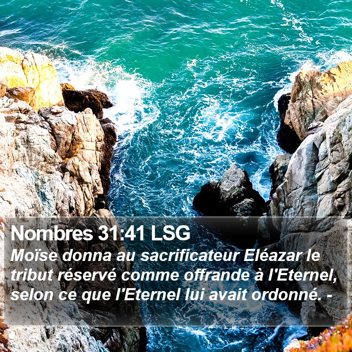 Nombres 31:41 LSG Bible Study