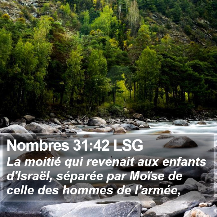 Nombres 31:42 LSG Bible Study