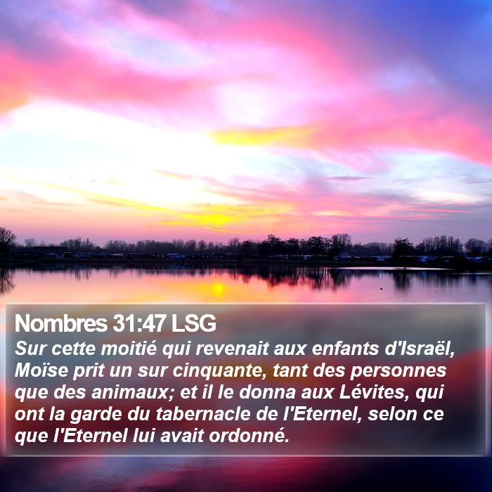 Nombres 31:47 LSG Bible Study