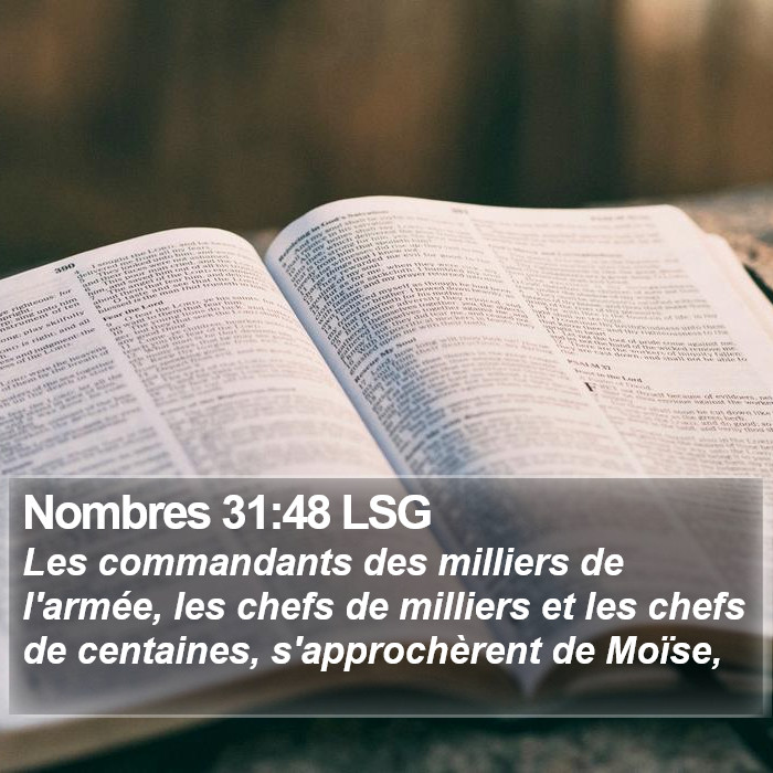 Nombres 31:48 LSG Bible Study