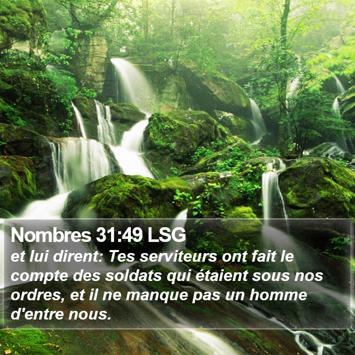 Nombres 31:49 LSG Bible Study