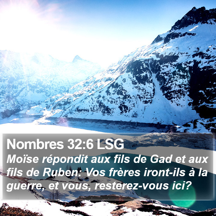 Nombres 32:6 LSG Bible Study