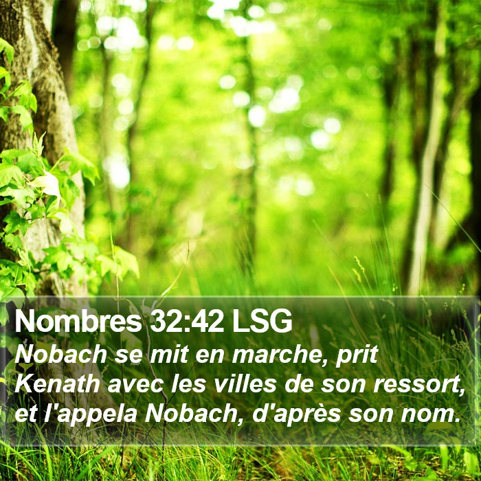 Nombres 32:42 LSG Bible Study