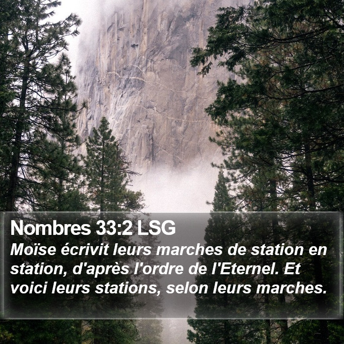 Nombres 33:2 LSG Bible Study