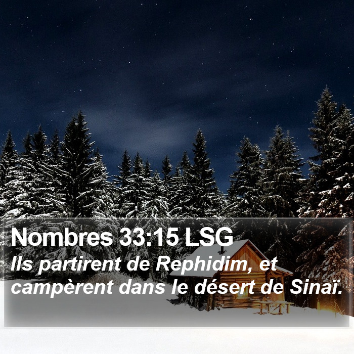 Nombres 33:15 LSG Bible Study